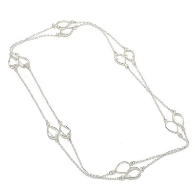 Collana gioiello catena argento sterling 925 fatta a mano pietra preziosa... - Immagine 1 di 4