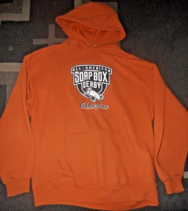 All American Soap Box Derby Champion Sweatshirt With/ Hoodie JERZZEES Size Large - Picture 1 of 5