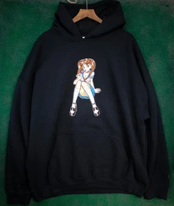 RARE Hook Ups Hoodie Popsicle Girl Black Size XL Modern Anime Skateboarding - Bild 1 von 7
