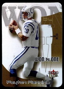 Fleer Ultra 2000 ganado por uno troquelado Peyton Manning Colts #1 WO A1 - Imagen 1 de 2