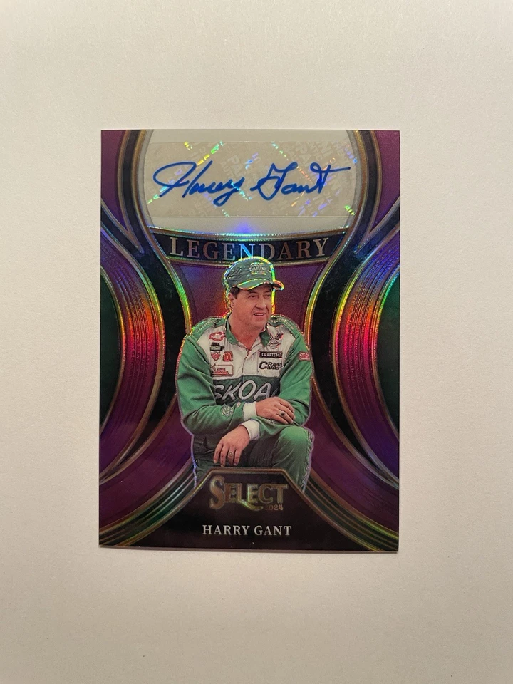 2024 Panini Select Racing Harry Gant Legendary Purple Prizm Auto /35 - Image 1 of 1