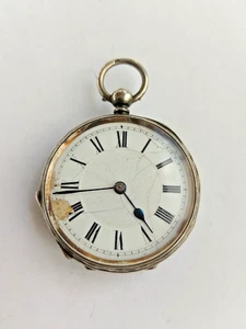 Orologio da tasca cassa argento ricambi riparazione diametro 40mm intermittente c1886 Petitpierre - Foto 1 di 19
