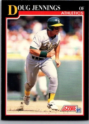 1991 Score Doug Jennings Oakland Athletics #819 - Image 1 of 2