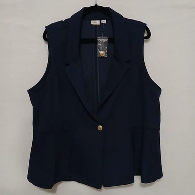 Новый CATO темно-жилет золотой кнопка плюс размер 18/20 платье работы #668 - Изображение 1 из 4