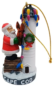 Cape Cod und Martha's Vineyard Ornamente Leuchtturm Weihnachtsmann - Bild 1 von 2
