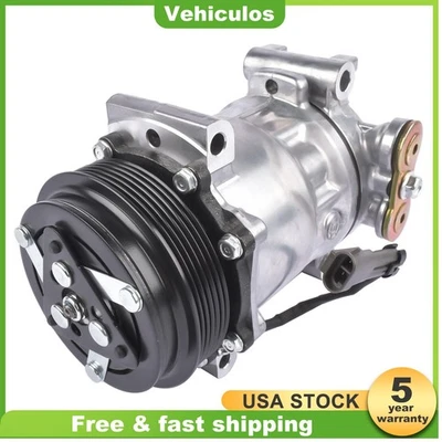 Compresor de aire acondicionado con embrague para Chevy Blazer Tahoe Silverado 2500 GMC 6511339 58950 Foto 1 de 4