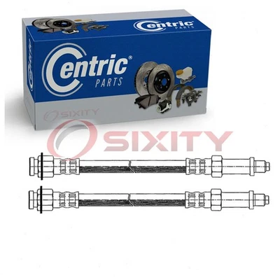 Mangueras hidráulicas de freno delantero centradas de 2 piezas para Chevrolet Del Ray 1958 mangueras bien Foto 1 de 4