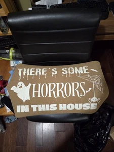 28" × 16" Halloween Themed Doormat With Rubberized Backing Horrors In The House - Picture 1 of 3