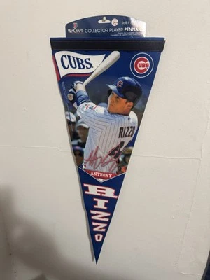 Anthony Rizno Chicago Cubs 12x30 premium pennant MLB - Image 1 of 2