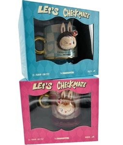 THE MONSTERS Let's Checkmate Series-Mug BOTH PINK AND BLUE Mugs New in Box - Picture 1 of 8