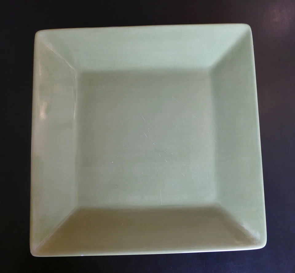 Set of 3 Corsica Square Dinner Plate 10 3/8" Sage Green - Image 1 of 4