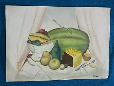 FERNANDO BOTERO dibujo sobre papel antiguo firmado estampado vintage Foto 1 de 2