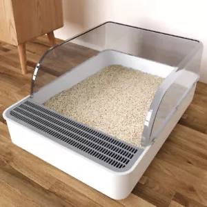 More details for extra large open cat litter tray high sided deep jumbo rim pan box loo toilet