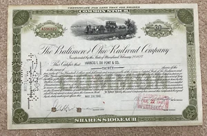 The Baltimore and Ohio Railroad Company Stock - 30 Shares 1948 - Picture 1 of 2