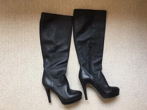 Marella, Lavorazione Artigiana schwarze Lederstiefel, Gr. 38 - Bild 1 von 4