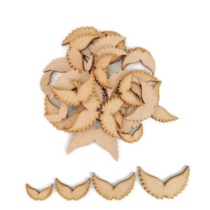 Alas de ángel MDF formas artesanales madera en blanco etiquetas de regalo adornos de decoración - Imagen 1 de 4