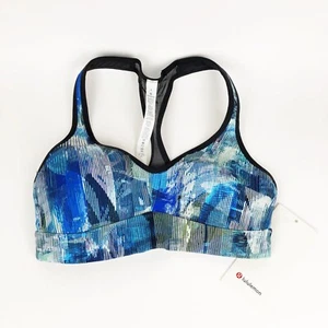 NWT LULULEMON Speed Up Bra Size 4 Bust 30 Cup C/D Sport Sun Dazed Multi Blue - Picture 1 of 5