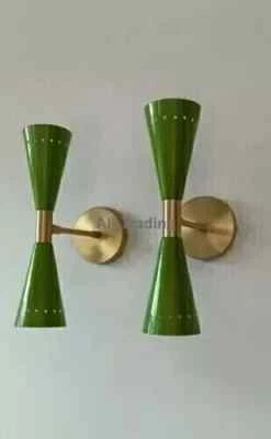 Pair of 1950's Mid Century Modern Wall Sconce – Brass Finish,Italian Wall Sconce - Image 1 of 4