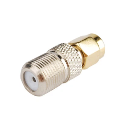 F Female Jack to SMA Male Plug Straight RF Coax Coaxial Connector Adapter - Image 1 of 2