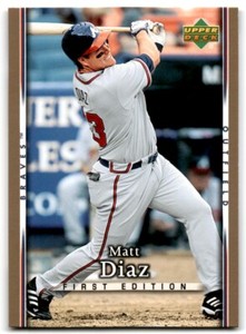 2007 Upper Deck First Edition Matt Diaz Baseball Cards #181