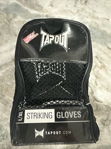 TAPOUT BLACK STRIKING GLOVES MARTIAL ARTS X / XL MMA Athletic NEW - Picture 1 of 4