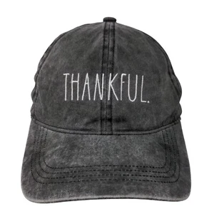 Thankful Slideback Hat Gray OSFM Embroidered Adjustable 6 Panel Rae Dunn - Picture 1 of 8