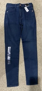 Express Ladies Dark Wash Skinny High Rise Comfort Stretch Waist Jeans NWT Sz 2R - Picture 1 of 4