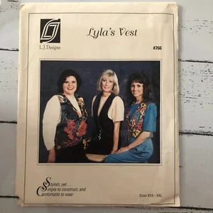 VTG LJ Designs Lyla's Vest #766 Sizes XXS-XXL CUT Sewing Patterns - Picture 1 of 4