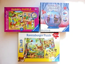 5* Puzzle Kinder Ravensburger 3D Elsa Frozen Wald Pferde 5+ - Bild 1 von 1