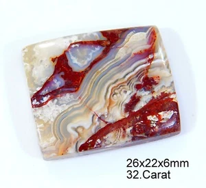 Piedra preciosa cabujón forma radiante ágata encaje multi loco natural de 32 quilates CE = 005 - Imagen 1 de 5
