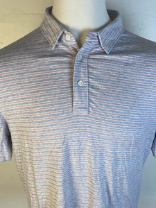 Faherty Herren Poloshirt Large L blau rot rosa weiß S/S L - Bild 1 von 9