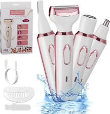 Electric Razor - 4 in 1 Bundle Portable Electric Shaver for Women - Rechargeable