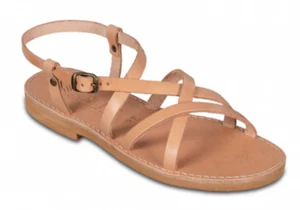 Ancient Greek Womens Sandals Gladiator Roman Handmade Genuine Leather Shoes - Bild 1 von 4