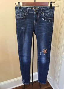 Girls Vigoss Skinny Jeans Distressed ~ Size 14 EUC! - Picture 1 of 12