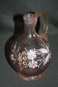 ancienne petite cruche Legras verre soufflé émaillé art nouveau fin XIX ème - Picture 1 of 9