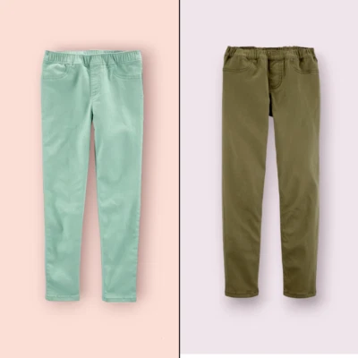 Jeggings Carter's Girls Pull-On Sarga Verde Oliva Talla 12, 14 Como Nuevos 10 Foto 1 de 4