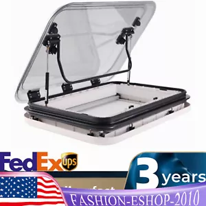 Portellone finestra tetto 800 mm * 500 mm camper roulotte rimorchio lucernario botola sfiato con luce LED - Foto 1 di 11