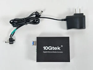 10Gtek SFP Gigabit Ethernet Media Converter (8213B) w/ Power Cable - Picture 1 of 6