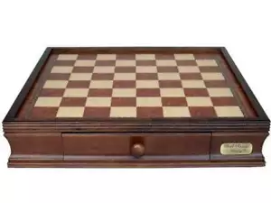 Chess Board - Wood with Drawers 20" (Dal Rossi) - Foto 1 di 1