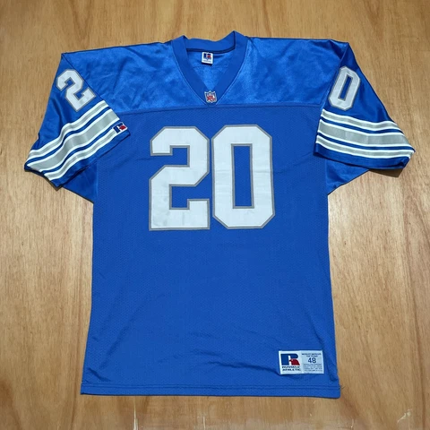 100% Authentic Barry Sanders Vintage Russell Athletic Lions Jersey Size 48 XL Cover