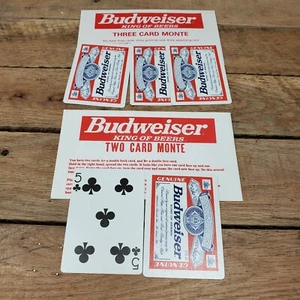 Budweiser Three Card & Two Card Monte King Of Beers Collectible RARE! - Picture 1 of 9