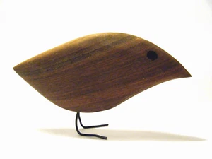 Older Jacob Hermann Style Teak Wood Bird Scandinavian Figurine MCM Danish Modern - Picture 1 of 6