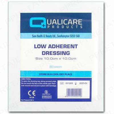 25 x Apósitos para heridas de baja adherencia 10cm x 10cm, primeros auxilios, paramédico, emt, escuela Foto 1 de 3