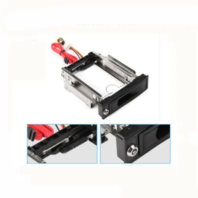 3.5" HDD To 5.25" Bay Rack Mount SATA Hard Drive Adapter Extraction Rack New - Image 1 of 4