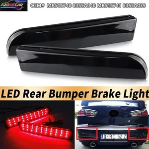 For Mitsubishi Lancer Evo X Black Lens LED Bumper Reflector Tail Brake Lights - Foto 1 di 19