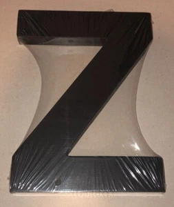 Letter Z Black Wooden Sign New Typo Brand Freestanding Alphabet Letters - Picture 1 of 6
