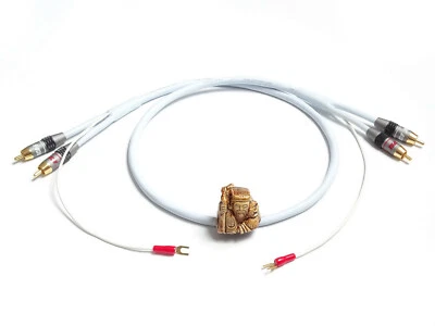 Supra Biline MKII Tonearm Phono Cable RCA-RCA by iProstir 0.5m 1.0m 1.2m 1.5m  - Image 1 of 4