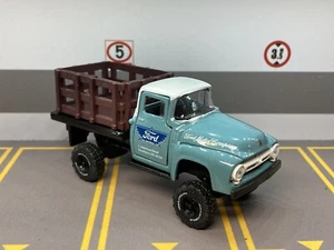 1956 Ford Stake Bed Lifted 4x4 Farm Truck 1/64 Diecast Customized M2 Machines - Picture 1 of 11