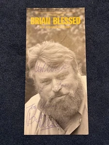 Autographed BRIAN BLESSED Large foldout flyer AN EVENING WITH - Picture 1 of 3