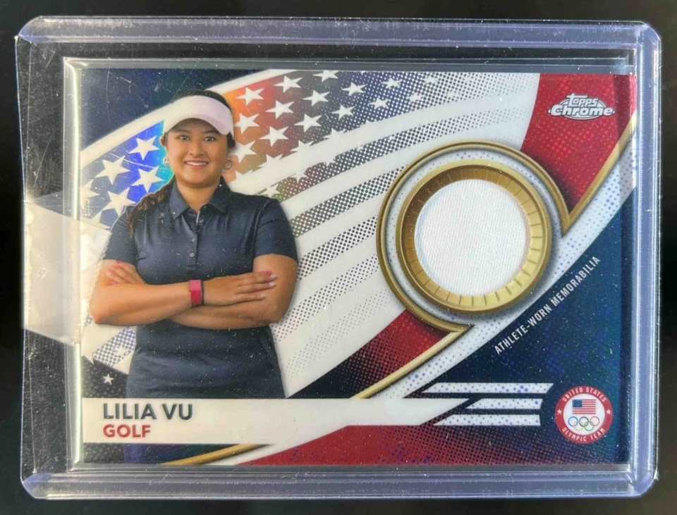 2024 Topps Chrome US Olympics Lilia Vu Team USA Pieces Relic #USA-LV - Image 1 of 2